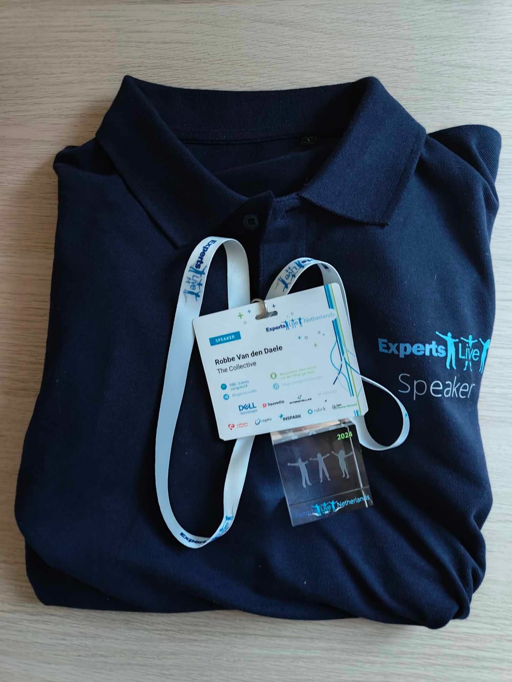 Badge and t-shirt